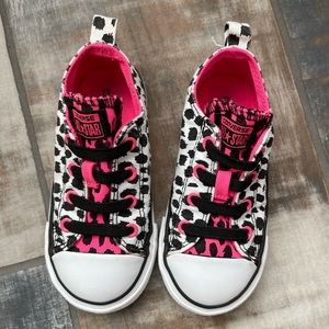 Leopard/hot pink Converse (toddler girl)